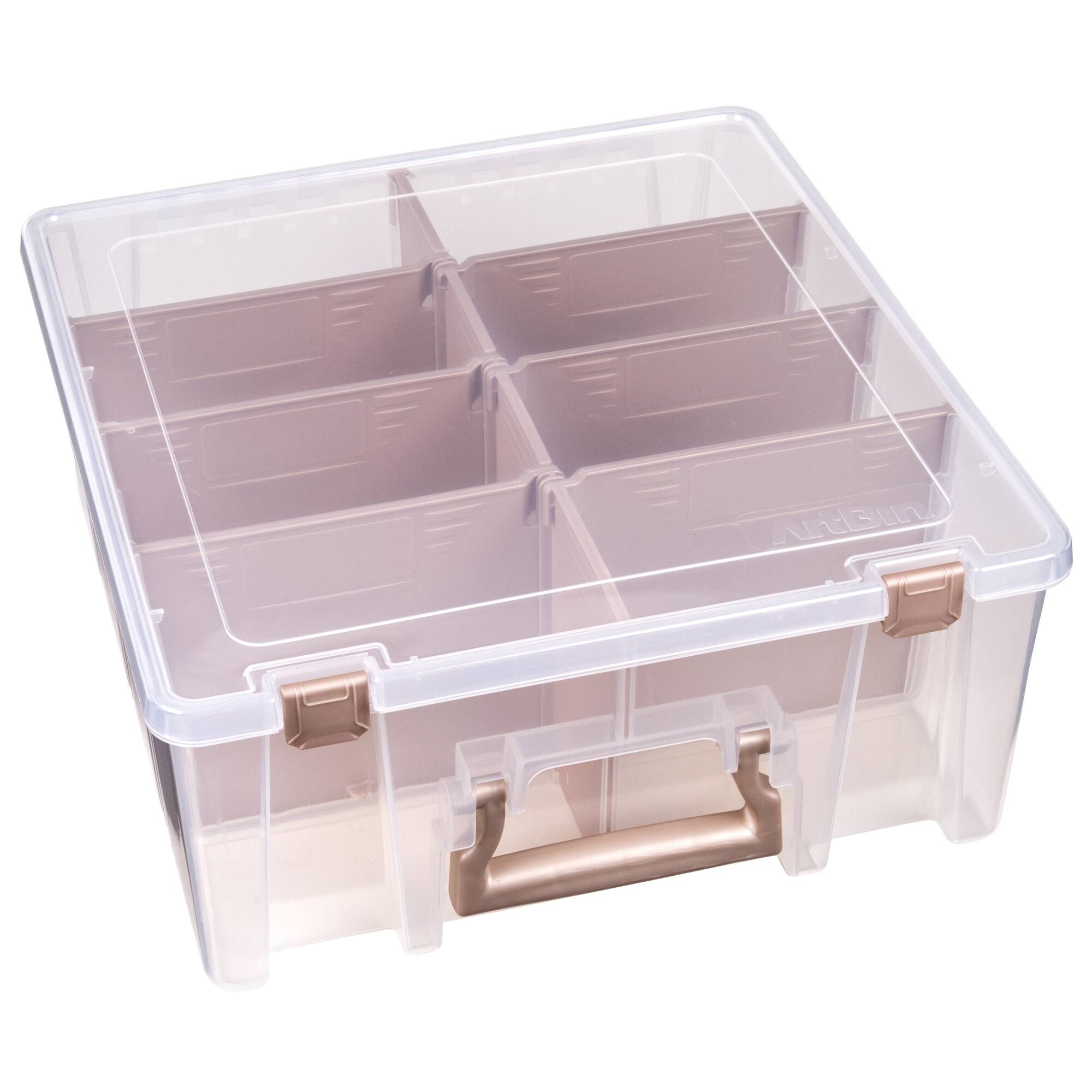 ArtBin® Rose Gold Super Satchel™ Double Deep Storage Bin with Dividers
